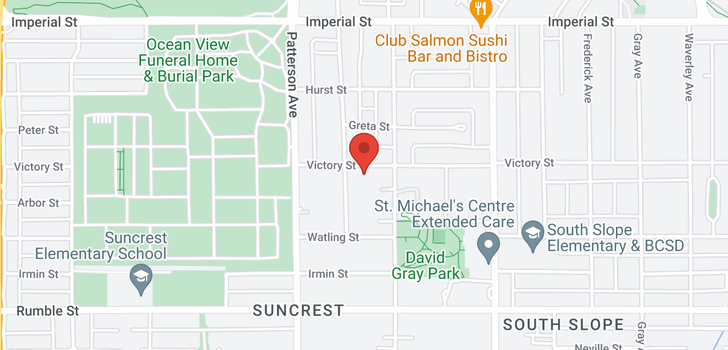 map of 4238 VICTORY STREET